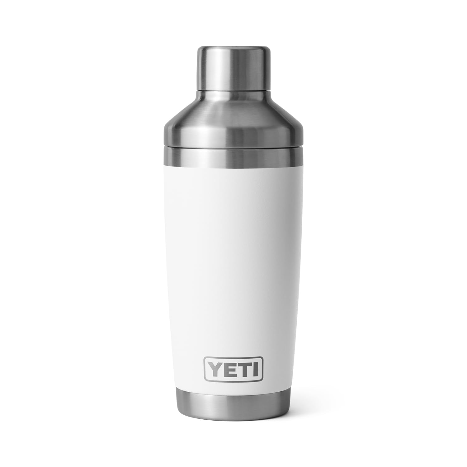 YETI Rambler coctelera blanco con aislamiento doble para mantener frías las bebidas.