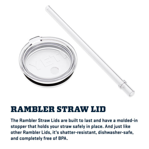 Tapa YETI Rambler 20 onzas con paja libre de bisfenol A.