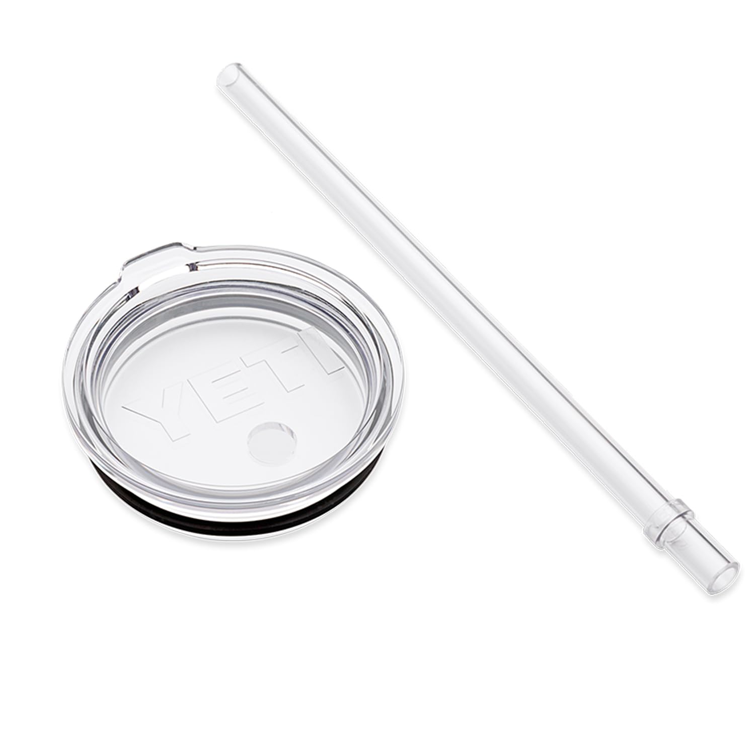 Tapa YETI Rambler 20 onzas con pajita para sorbos fáciles.