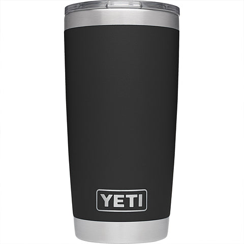 YETI Rambler 20 oz con acero inoxidable mantiene bebidas frías o calientes por más tiempo.