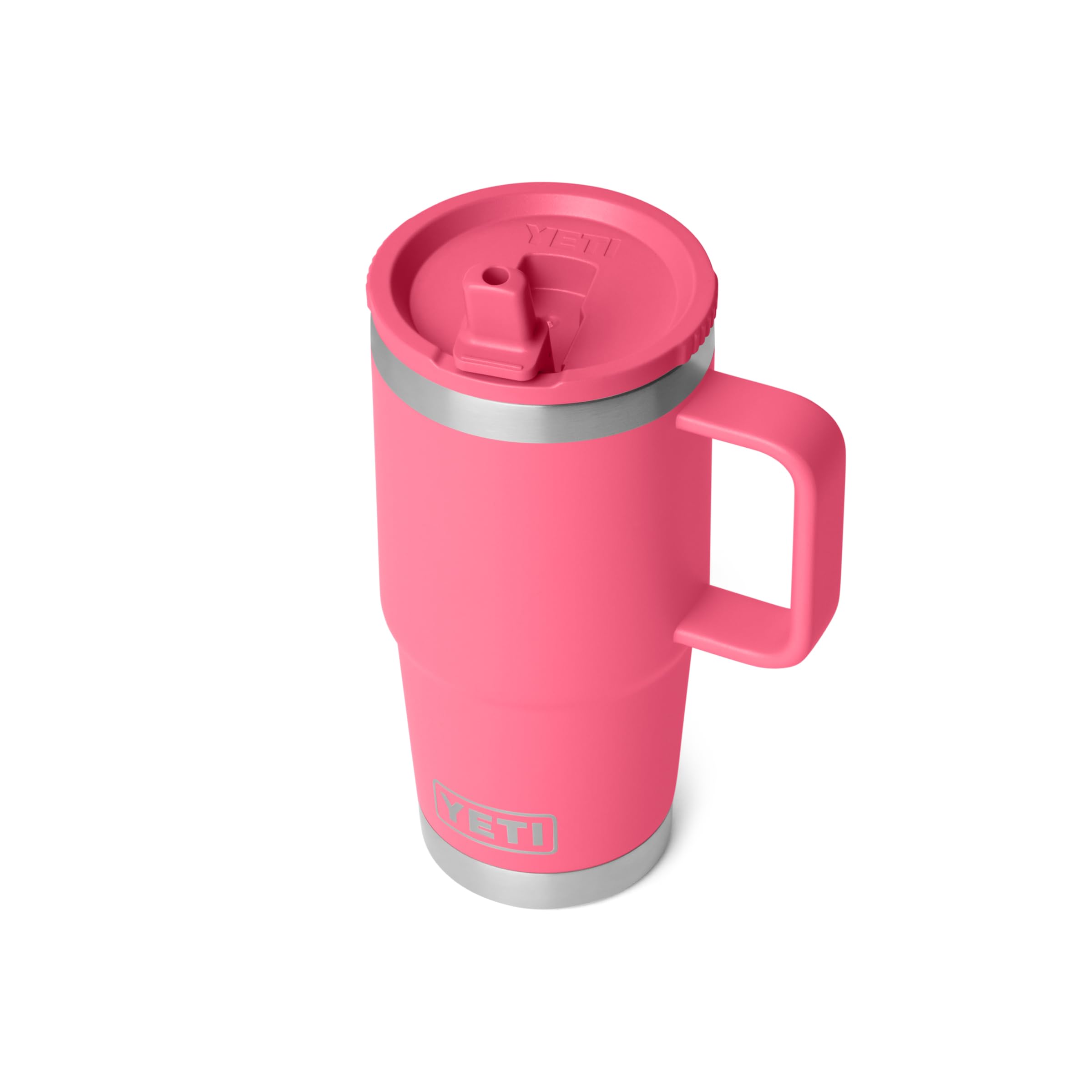 YETI Rambler 20oz aislamento doble pared mantiene la bebida fría por horas.
