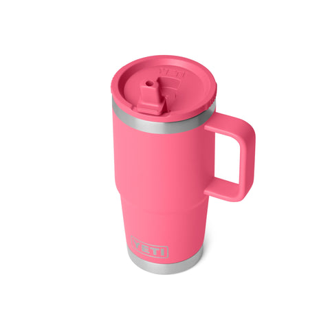 YETI Rambler 20oz aislamento doble pared mantiene la bebida fría por horas.