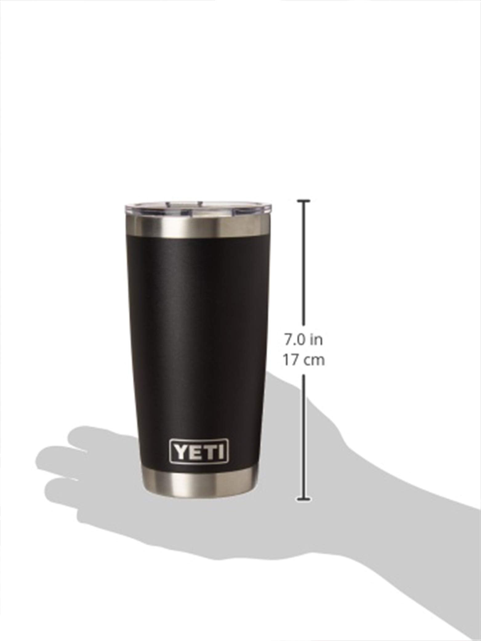 YETI Rambler 20 oz con recubrimiento Duracoat, agarre cómodo y duradero.