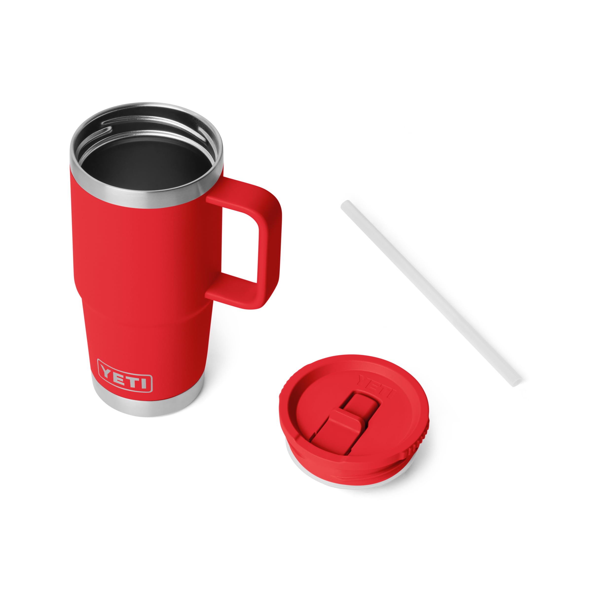 YETI Rambler 20oz compatible con portavasos, ideal para coche y salidas.