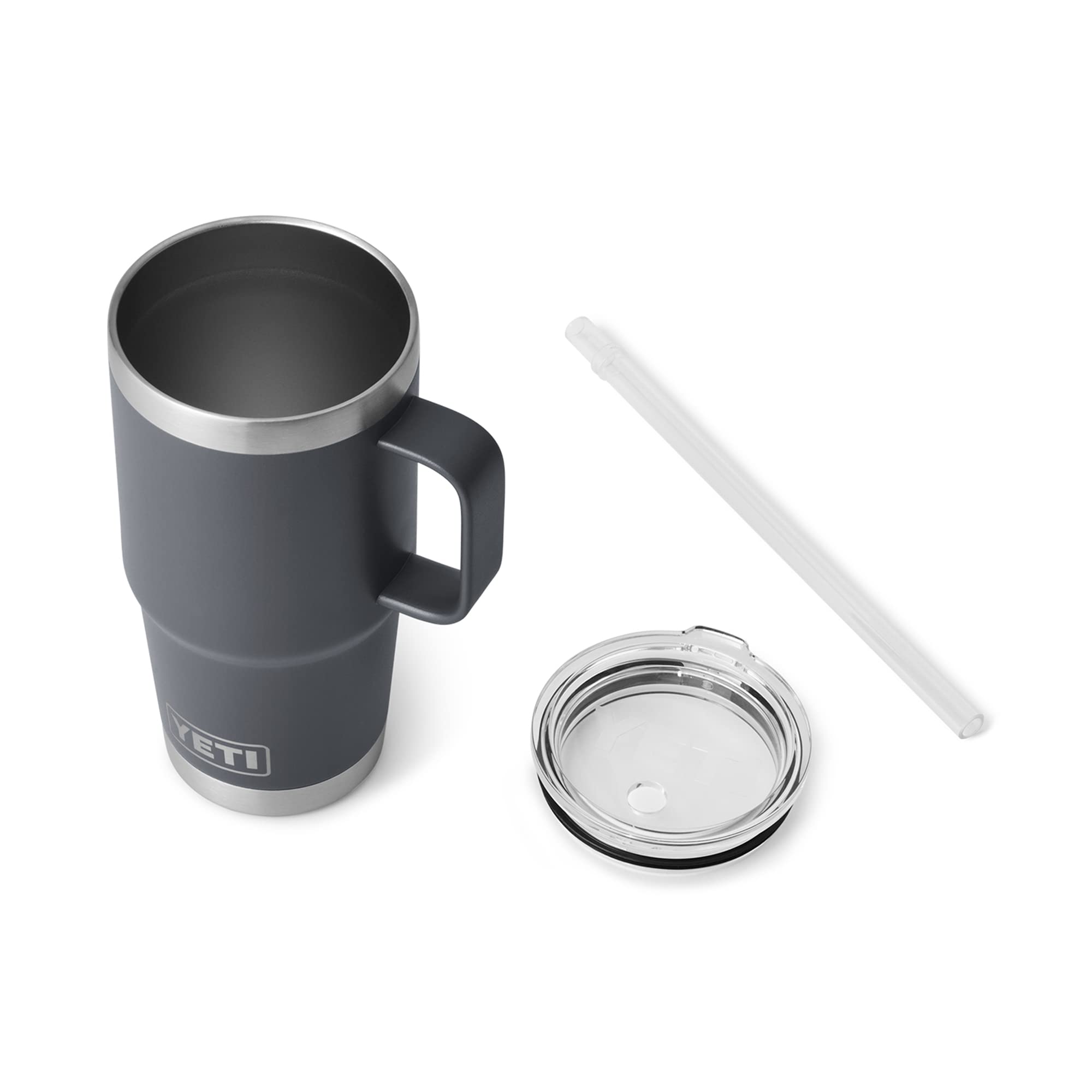 YETI Rambler 25oz acero inoxidable, resistente a golpes.