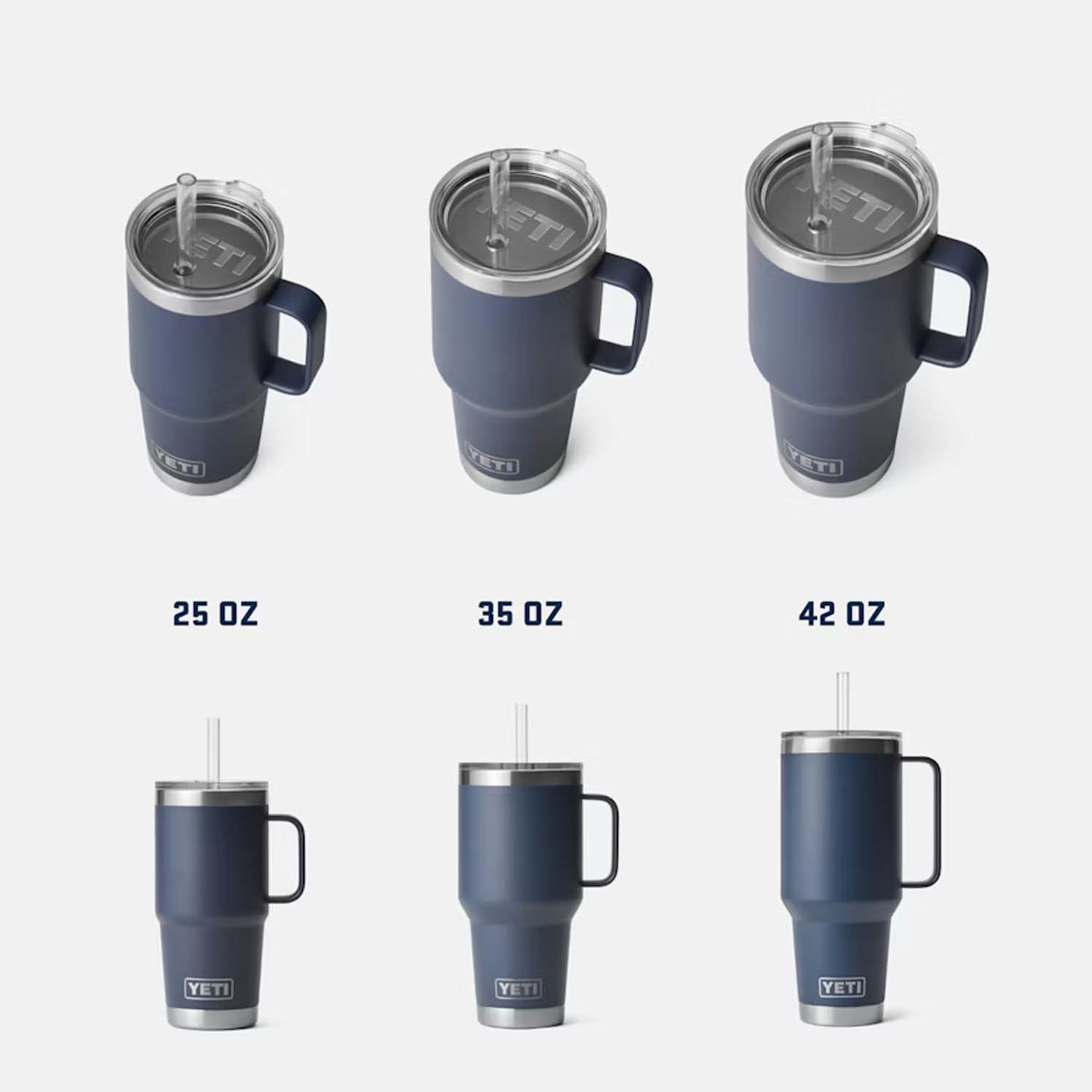 Asa ergonómica del YETI Rambler 25 oz para transportar con comodidad