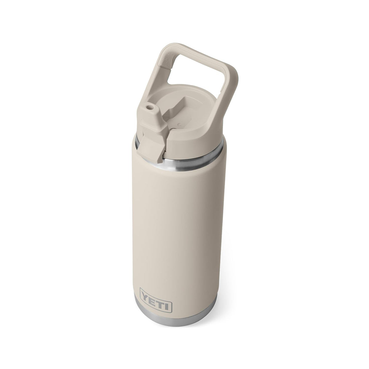 YETI Rambler 26 oz con tapa pajilla a juego, ideal para uso diario.
