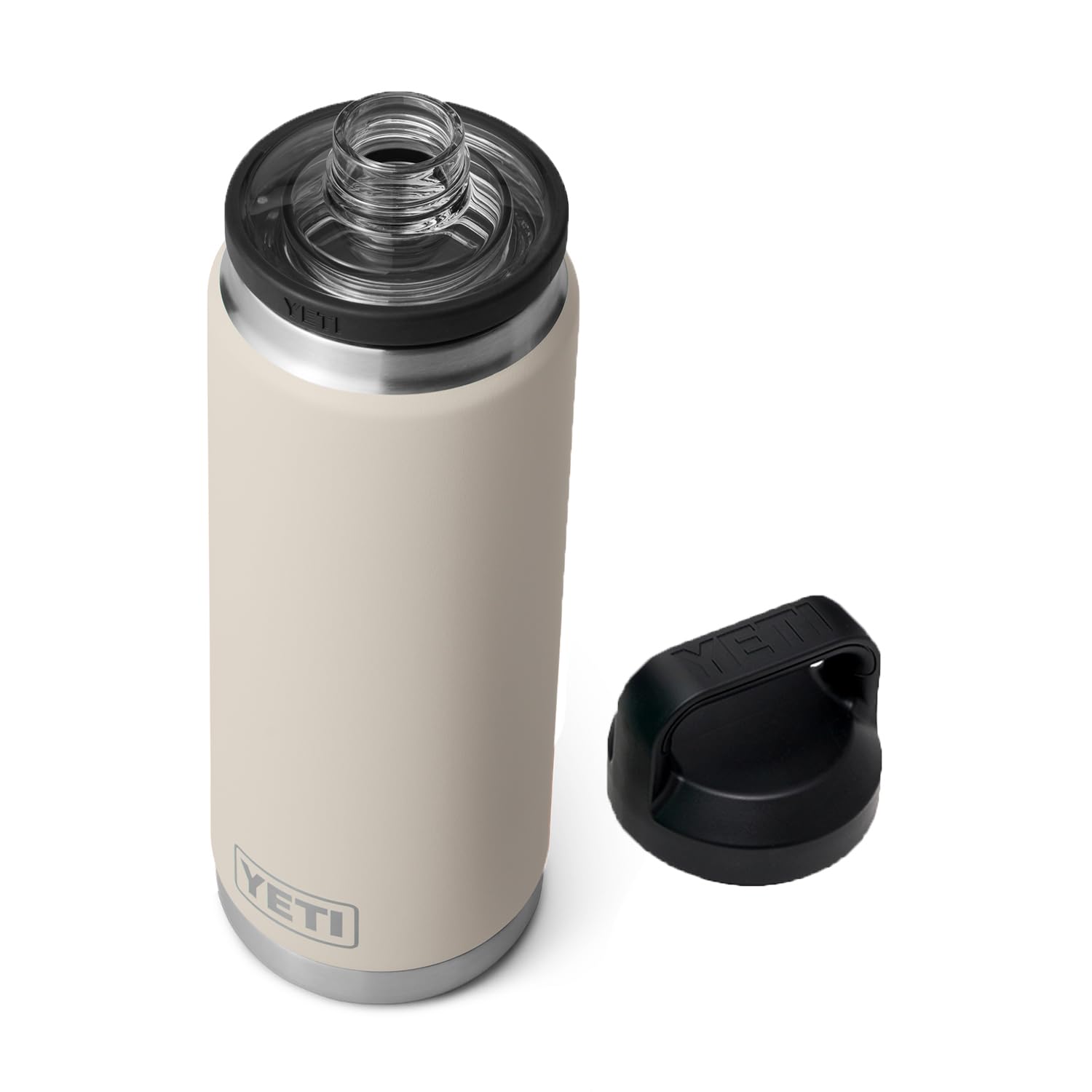 La YETI Rambler 26 oz con cierre-chug ofrece cierre seguro para sorbos rápidos.