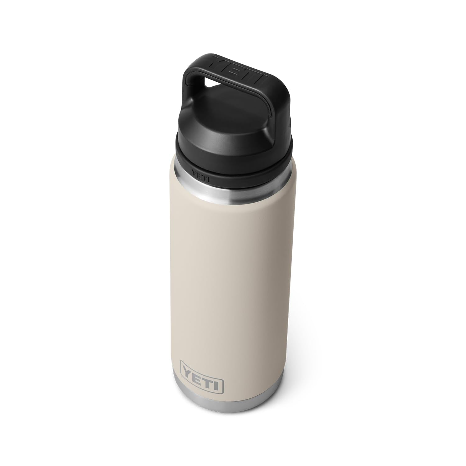 La YETI Rambler 26 oz exterior-sin-condensacion ofrece agarre seco y cómodo.