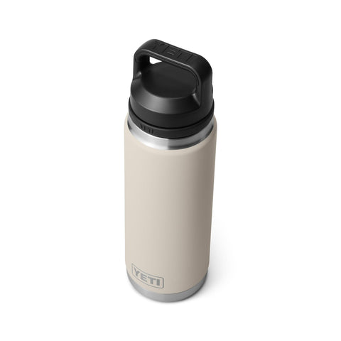 La YETI Rambler 26 oz exterior-sin-condensacion ofrece agarre seco y cómodo.