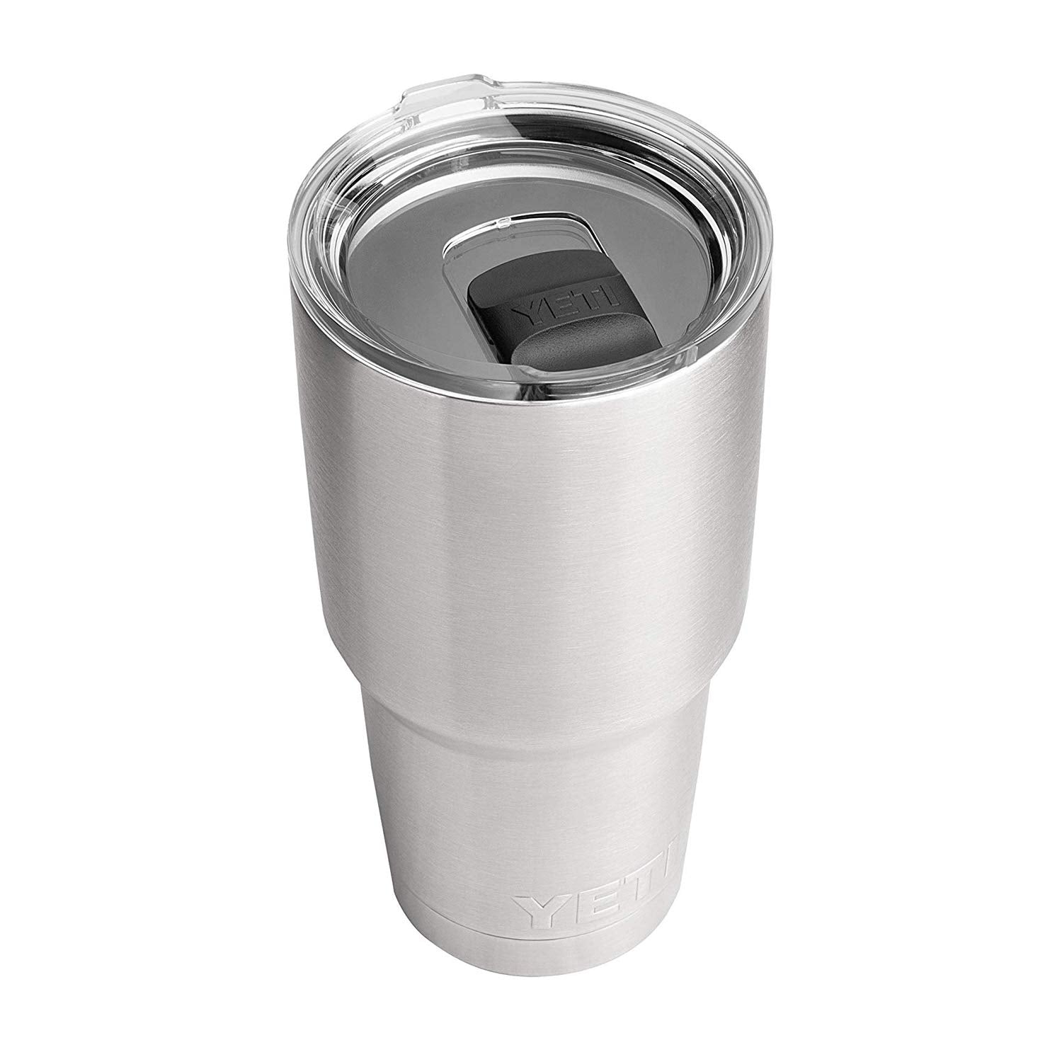 Rambler 30oz de YETI frente, acero inoxidable y duradero para uso diario