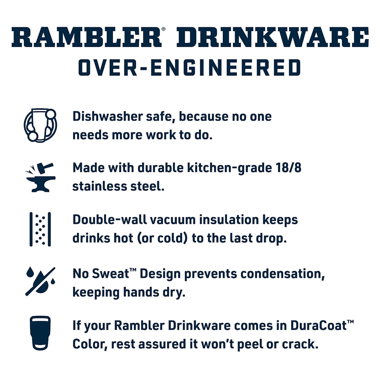 YETI Rambler 30 oz, apto para lavavajillas para facilitar la limpieza