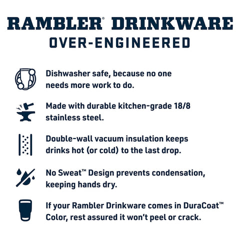 YETI Rambler 30 oz, apto para lavavajillas para facilitar la limpieza