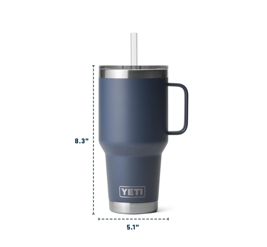 YETI Rambler 35 oz acero inoxidable, resistente a golpes y caídas.