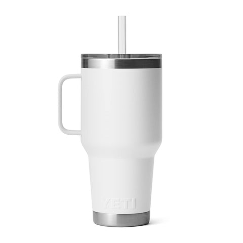 YETI Rambler 35 oz tapa con pajilla integrada, sorbos seguros.