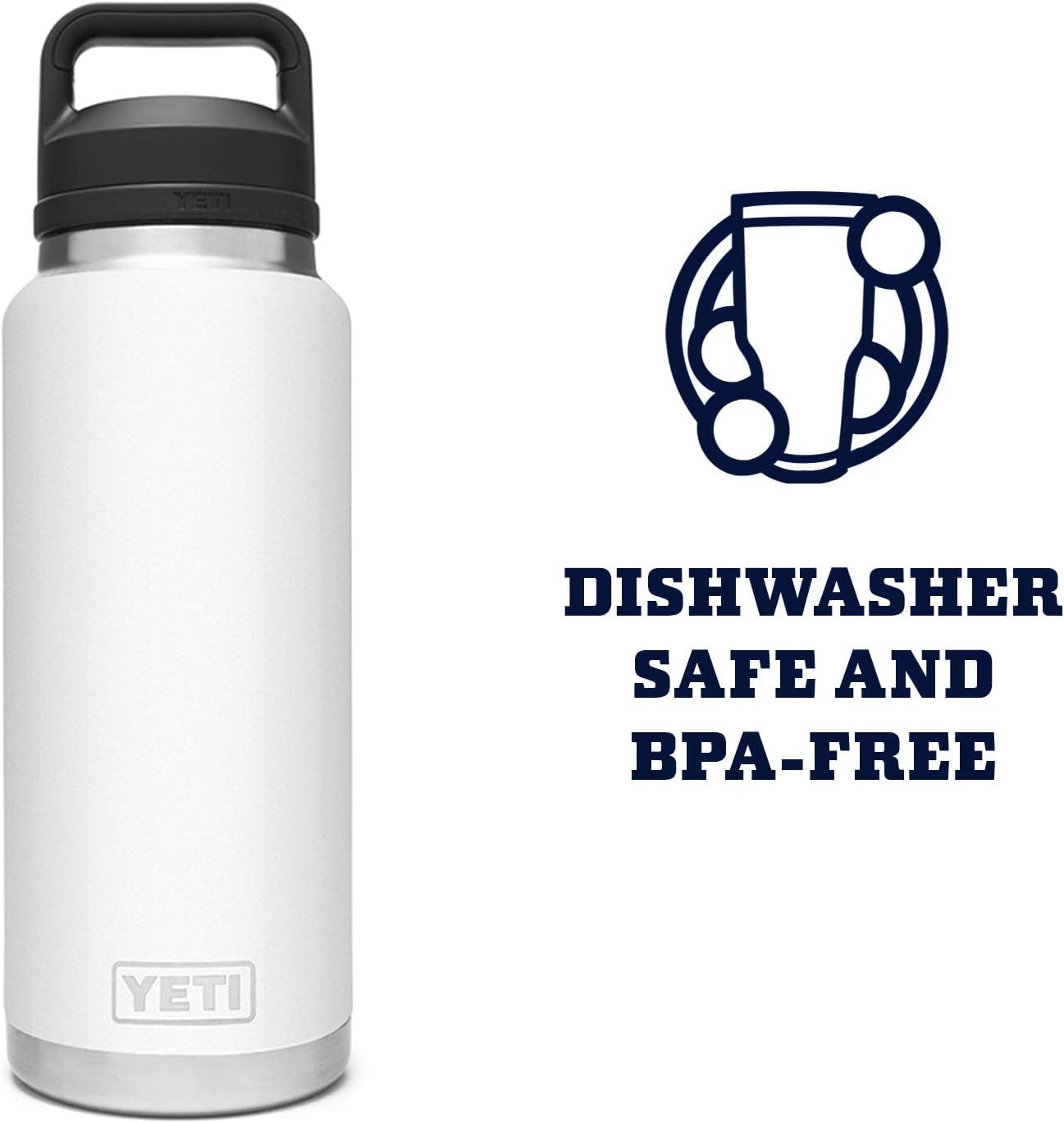 YETI Rambler 36 oz sin condensación para manos secas durante el día.