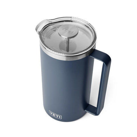 YETI Rambler 64 onzas Prensa Francesa en azul marino para servicio de equipo
