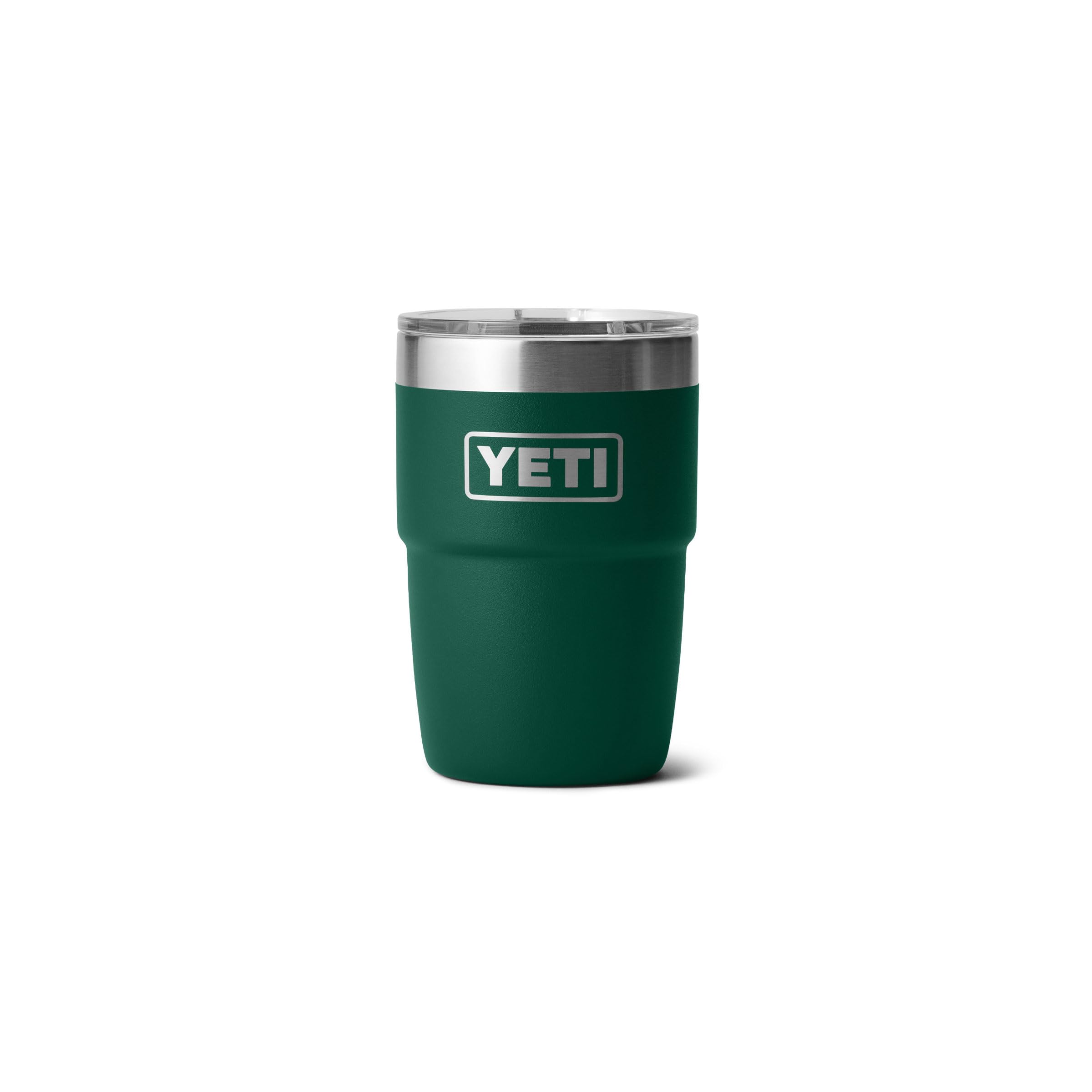 Taza YETI Rambler 8 oz con tapa, mantiene bebidas calientes o frías.