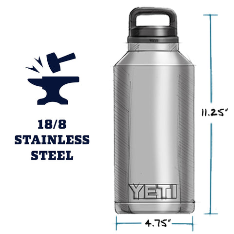 YETI Rambler, acabado negro resistente para uso diario.
