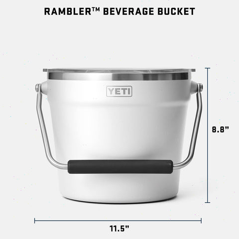 Asa giratoria del YETI Rambler Bucket para transportar bebidas con comodidad