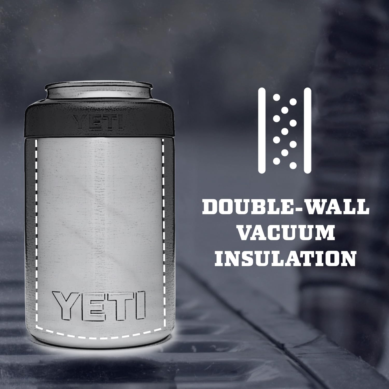 Protección duradera: YETI Colster 12oz, acero grueso para uso diario