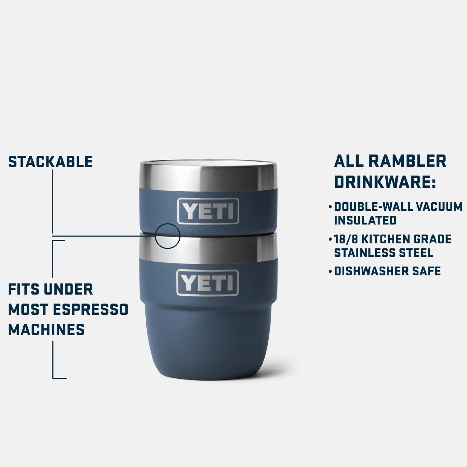 Interior cerámico DuraSip del YETI Rambler, sabor limpio y temperatura estable.