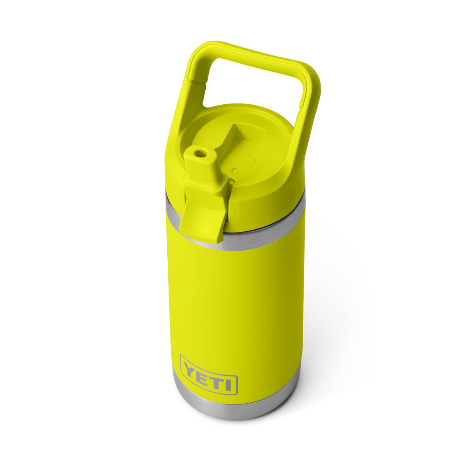 YETI Rambler Jr botella infantil amarillo luciérnaga mantiene bebidas a temperatura ideal.