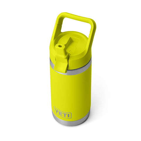 YETI Rambler Jr botella infantil amarillo luciérnaga mantiene bebidas a temperatura ideal.