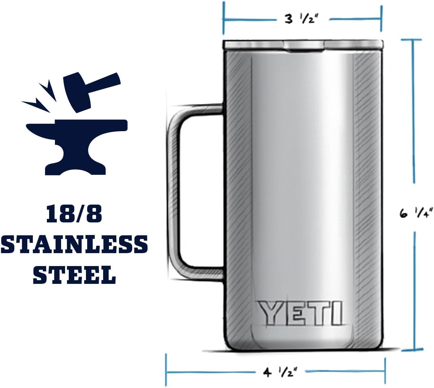 YETI Rambler Jug apto para lavavajillas, limpieza fácil tras cada uso