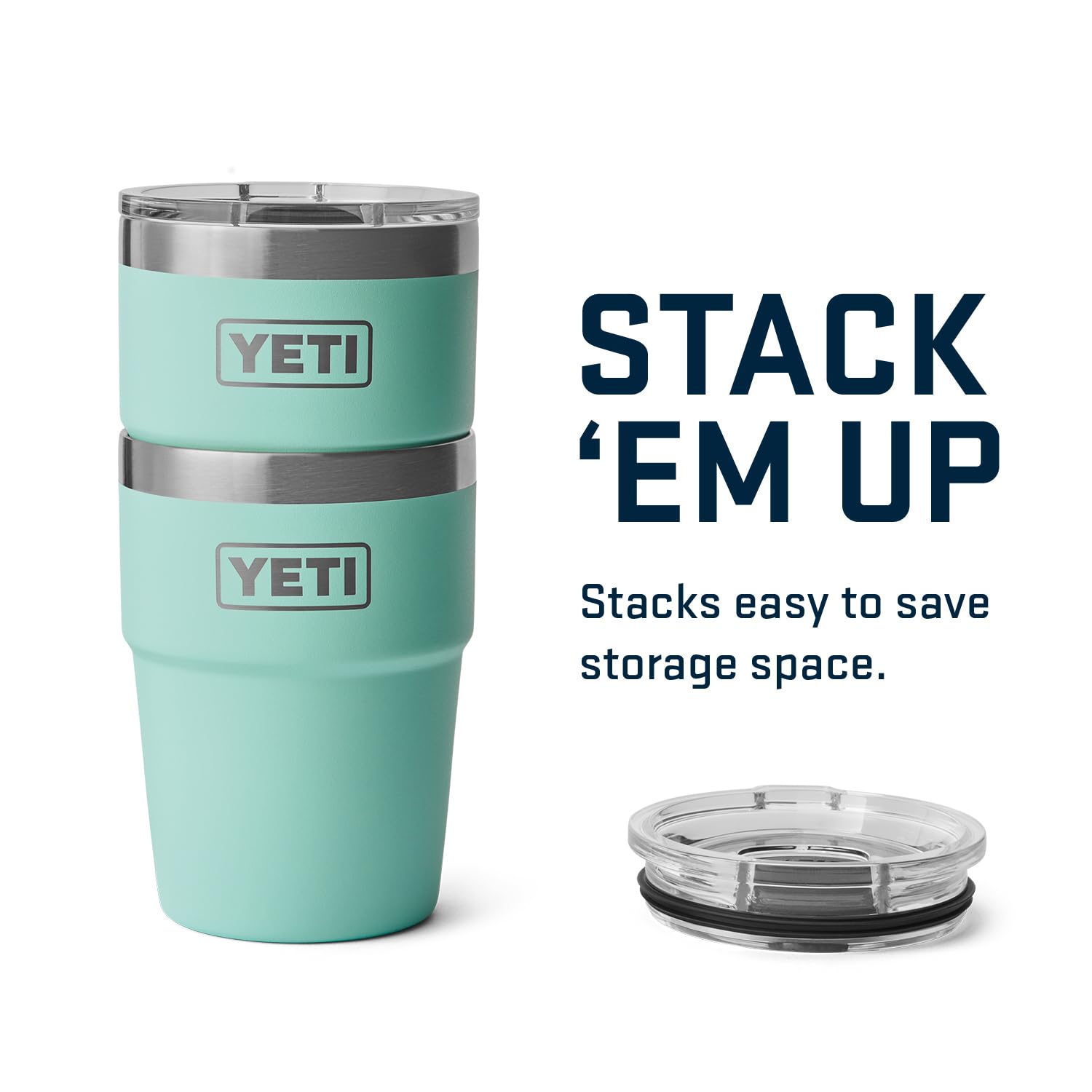Vaso YETI Rambler apto para lavavajillas, limpieza rápida.
