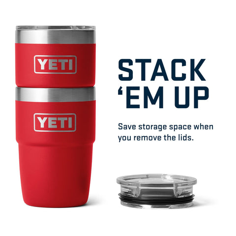 YETI Rambler, taza apilable, ahorro de espacio en despensa o maleta.