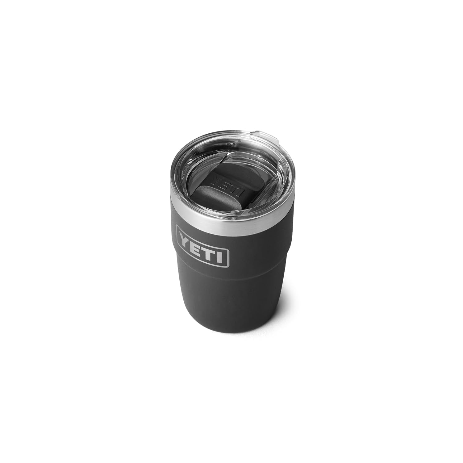 YETI Rambler vaso apilable 8 oz frente, ahorro de espacio en oficina