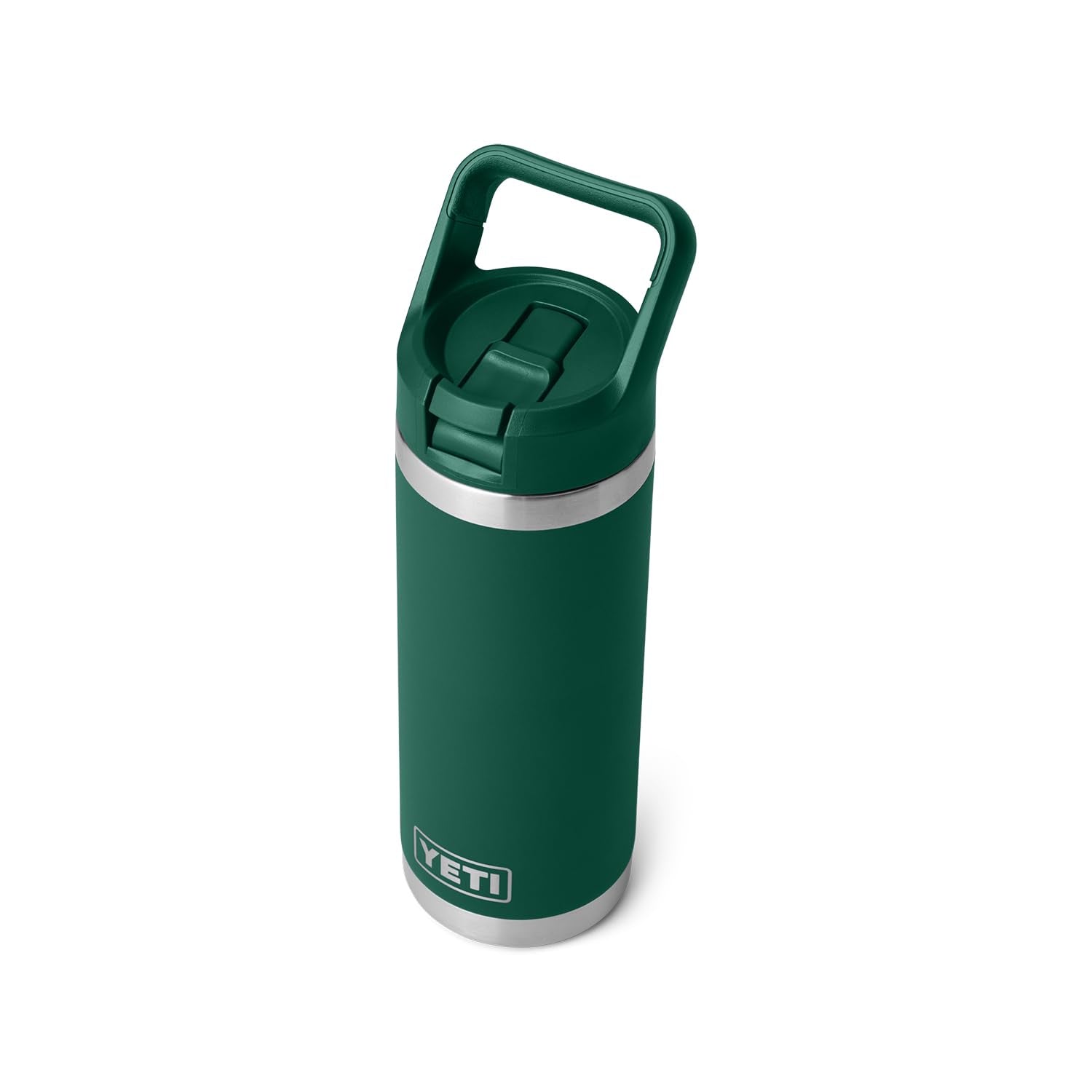 Botella YETI Rambler verde bosque añade estilo y visibilidad.