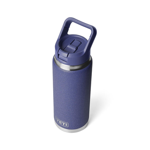 Botella YETI Rambler color polvo lunar, acabado duradero para días activos.