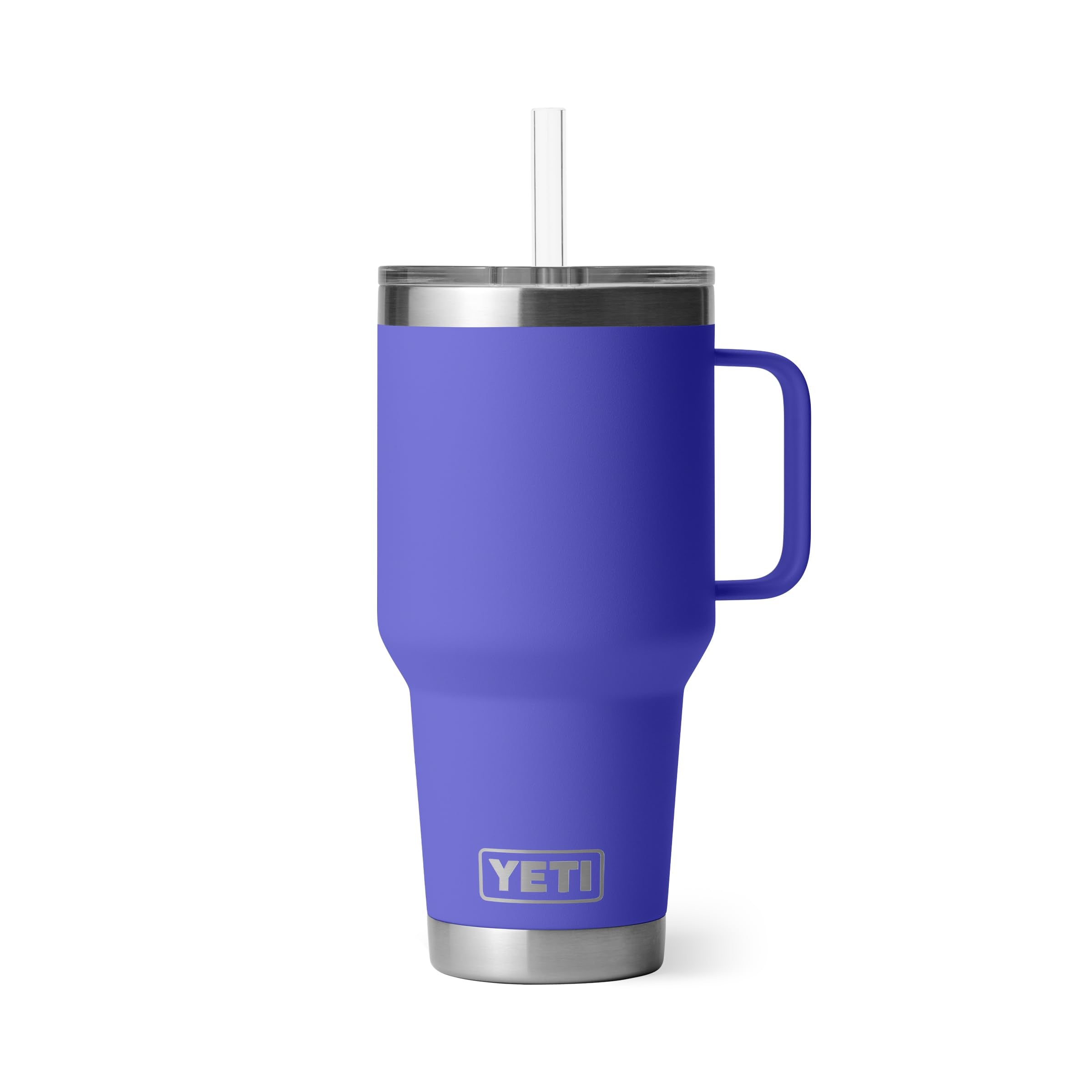 YETI Rambler 35 oz con manija para transporte cómodo y estable.