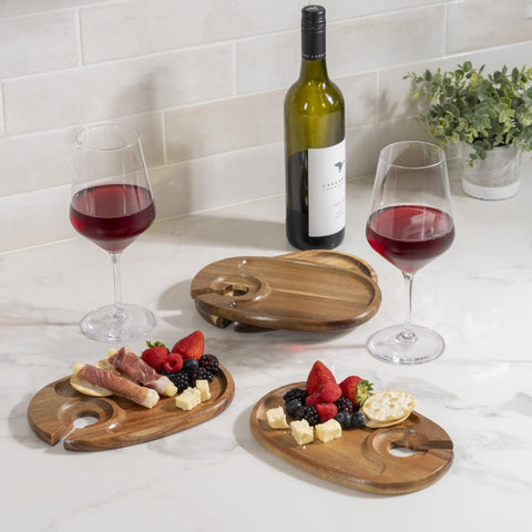 YEWBEE bandeja para servir en exteriores e interiores con estilo natural