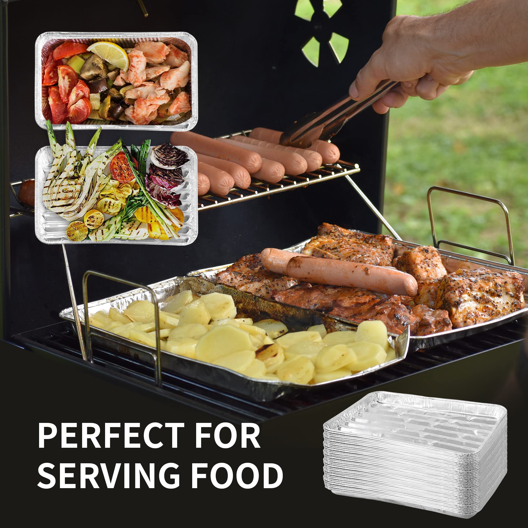 YEUIKERR bandeja de aluminio resistente, apta para congelar y hornear