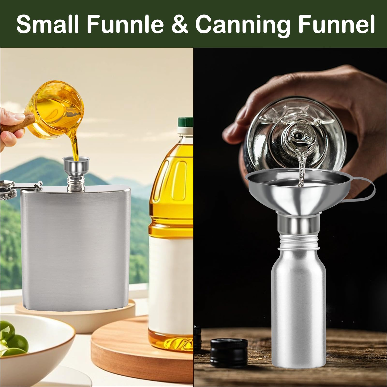 YEVIOR conjunto de embudos para cocina con usos amplios.