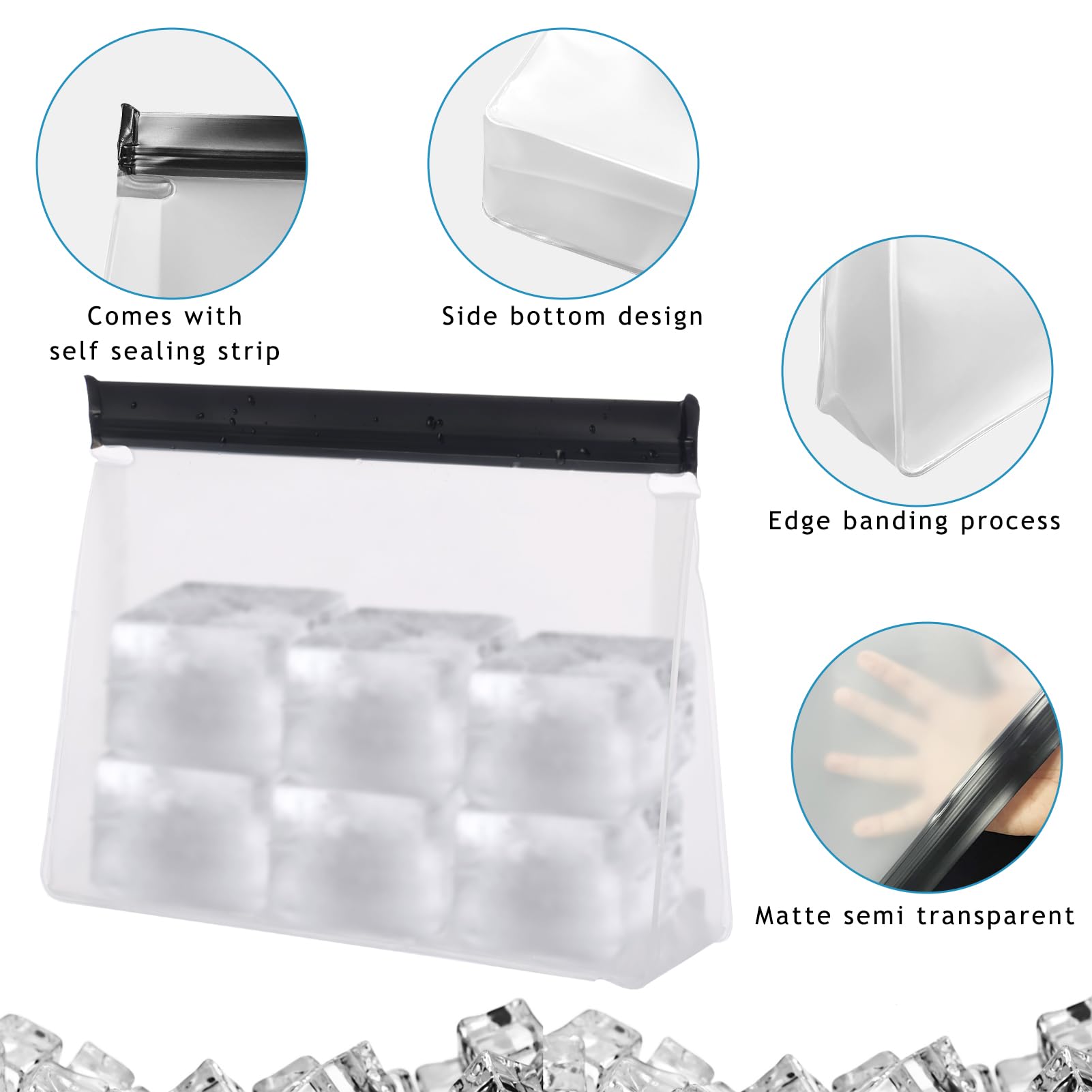Materiales aptos para alimentos PEVA sin BPA de YEXEXINM para hielo seguro