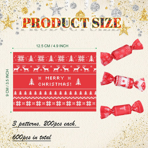 Yexiya envoltura de caramelos nougat con diseño navideño, lista para fiestas