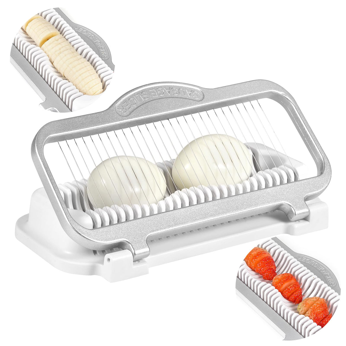 Cortador de huevos grande YFYTL con rebanado rápido para ensaladas