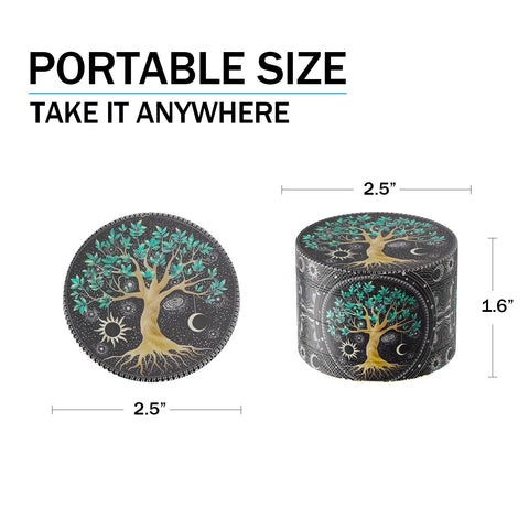 Molinillo portátil YHNNH con estilo bohemio, ideal para cocinar en cualquier lugar.