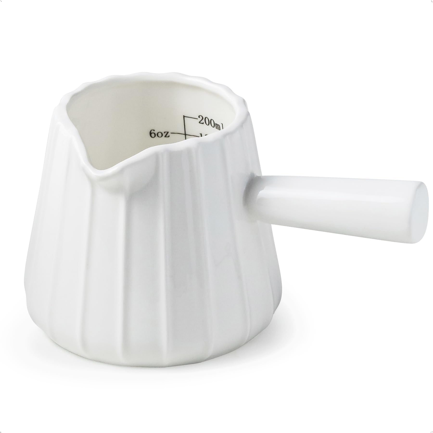 Taza YHOJOY expreso cerámica 200 ml con mango, medición precisa para dos porciones