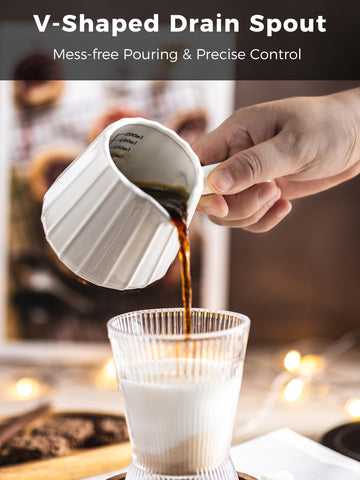 Taza YHOJOY expreso con mango ergonómico, agarre cómodo para verter estable