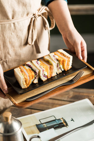 YHOSSEUN plato rectangular para postres, acabado elegante.
