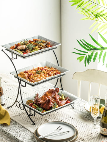 YHOSSEUN Presentación de alimentos 3 niveles: ideal para entrantes y aperitivos.