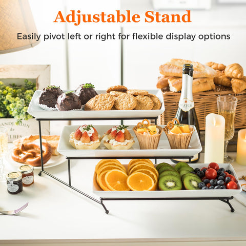 Presentación versátil para eventos con bandejas YHOSSEUN, ideal para aperitivos.
