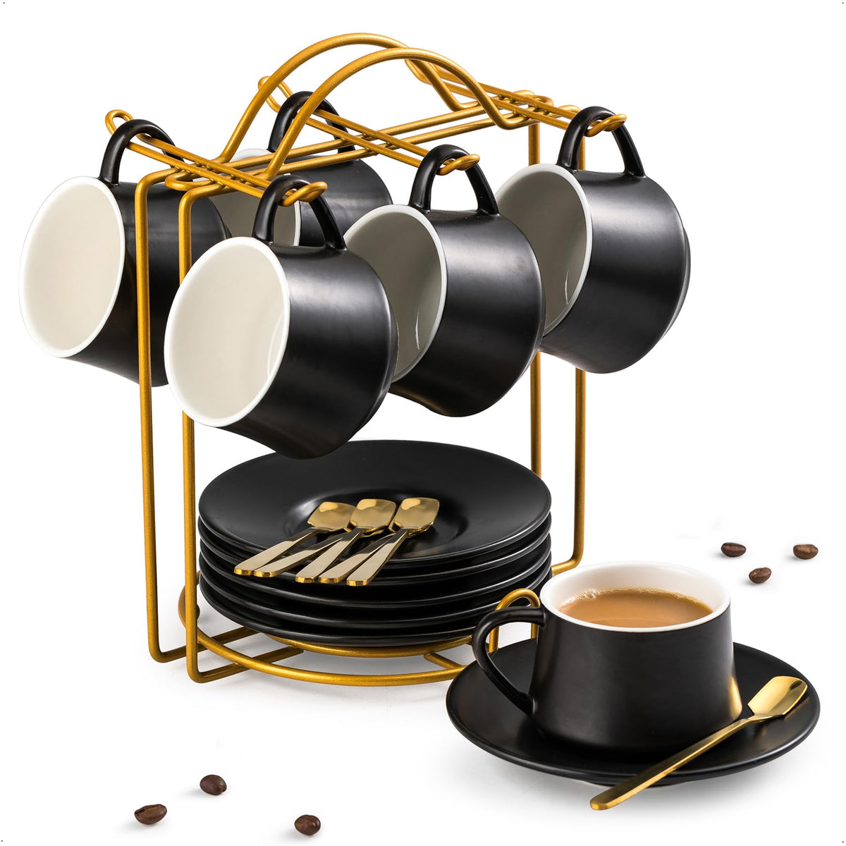 Conjunto de tazas espresso YHOSSEUN de 4 onzas para degustar café intenso.