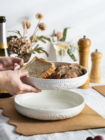 Tazones ceramicos YHOSSEUN con borde ancho para presentar platos con estilo