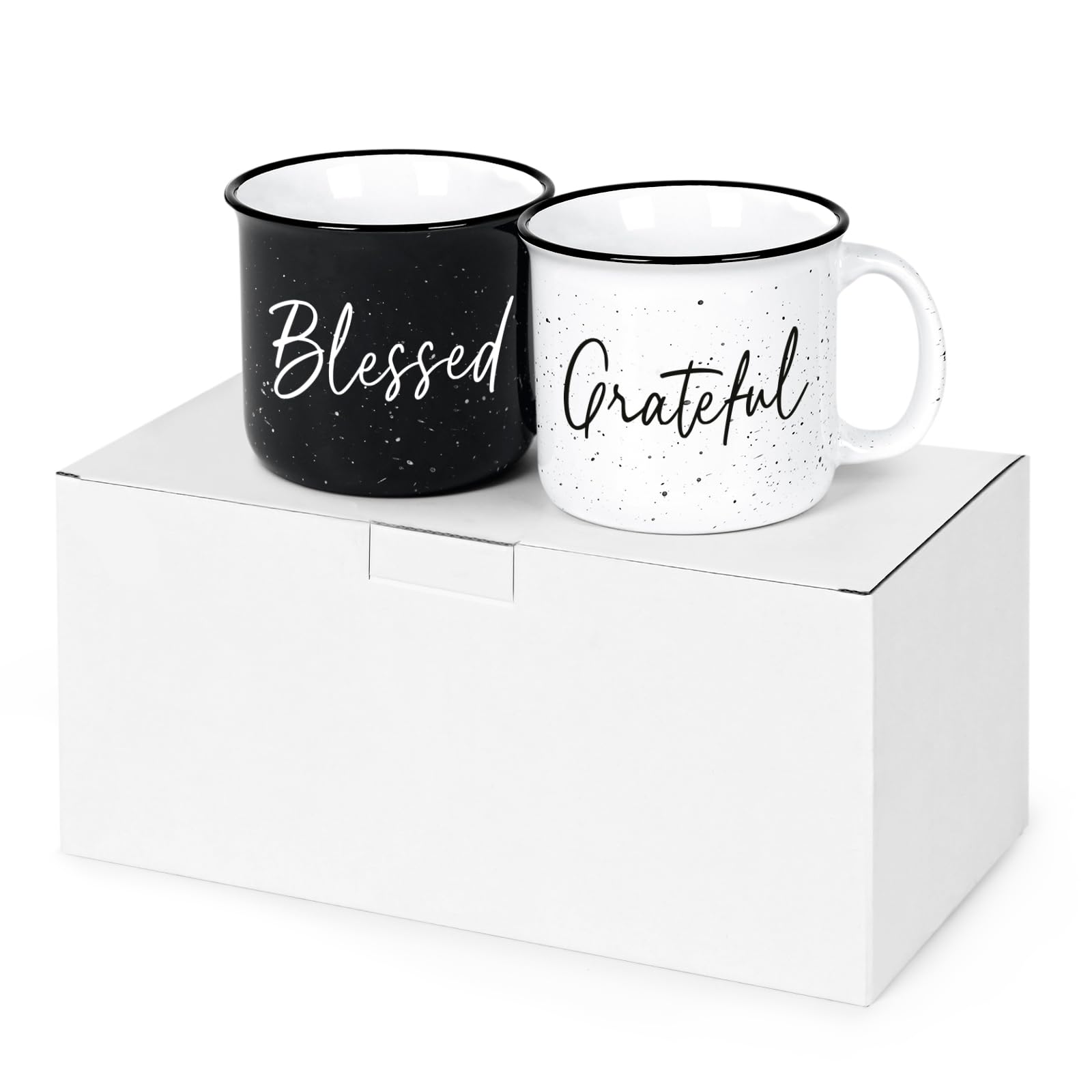 Par de tazas regalo para parejas YHRJWN Grateful Blessed